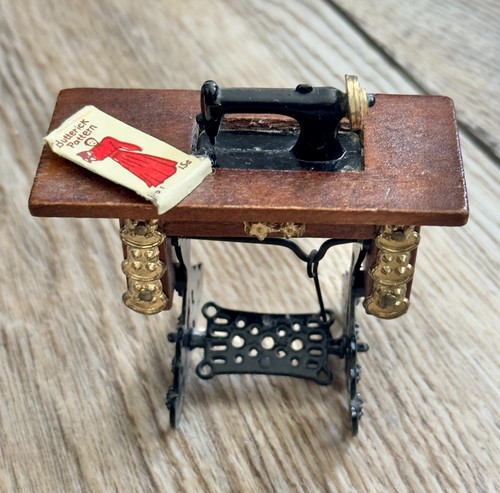 Dollhouse miniature treadle - dollhouse,