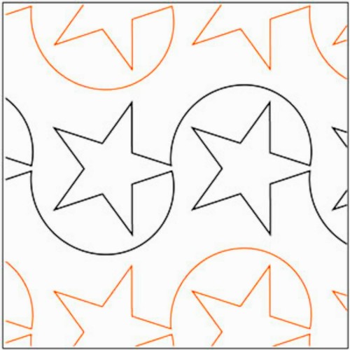 Pantograph quilting stars - quilting,