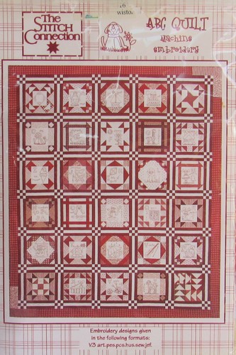 Abc quilt redwork machine - abc,