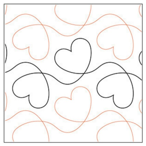 Quilting pantograph heart - quilting,